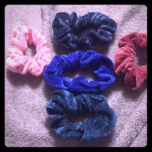 Velvet scrunchies